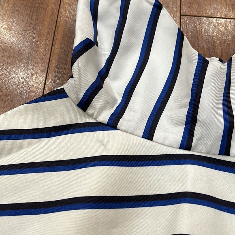 Nicholas Navy/Off White Stripes Tank Size 2 - Picture 3 of 5